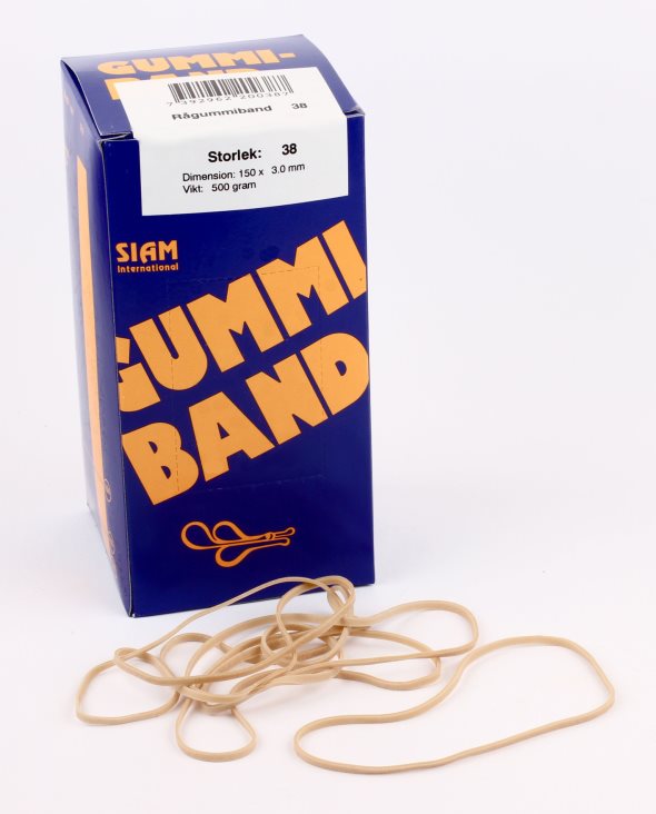 Gummiband nr. 38  150x3,0mm (500g)